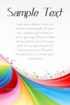 Abstract Background with Multicoloured Swirls and Sample Text